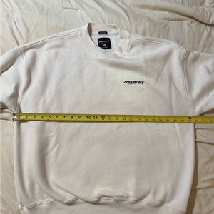 McLaren Off-White Crewneck Sweater Medium Oversized